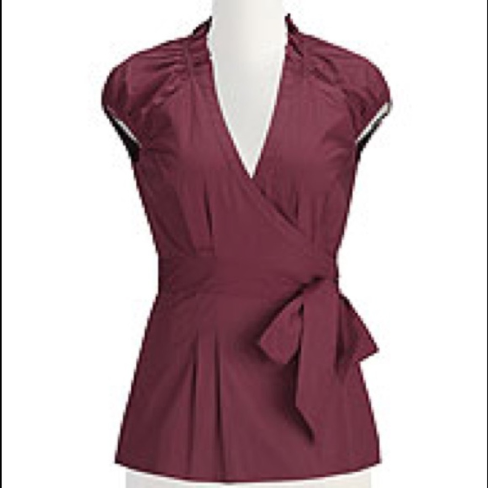 Maroon/ eggplant Wrap Top